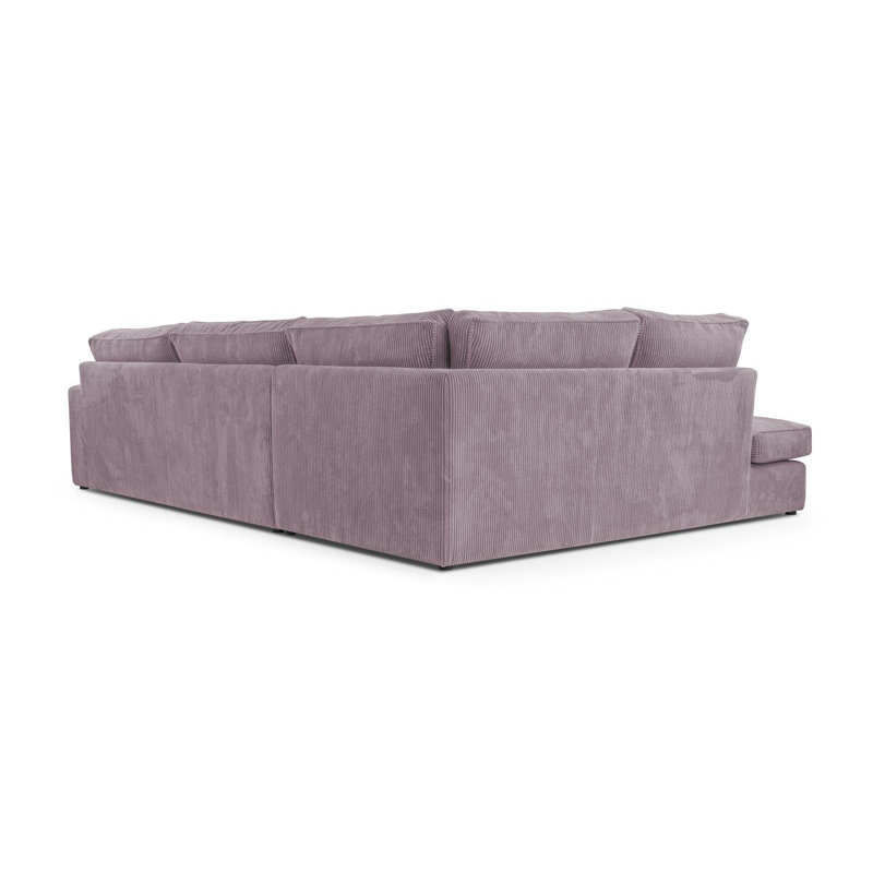Rahshad 6 Seater Sofa & Chaise, Left Hand Facing, Pink