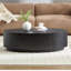 Table basse ovale de luxe moderne, pièce décorative élégante pour le salon, sans assemblage-129464783