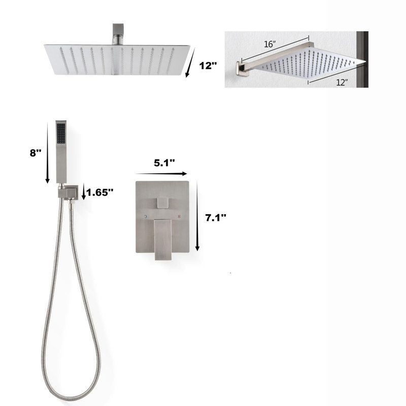 with Rough in-Valve, Brushed Nickel