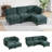 92" Modular Sectional Sofa with Storage & Removable Covers, L-Shaped Convertible 4-Seater Couch with Movable Ottoman, Modern Sleeper-Ready Sectional-226305170