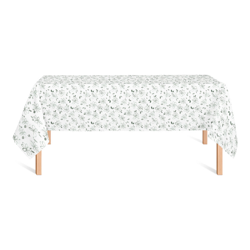 Nappe florale en polyester, Vert, L 102 po x l 58 po