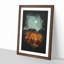 Moon Over The Mountains In Italy Paint Splash - Picture Frame Graphic Art-56922778-56922783