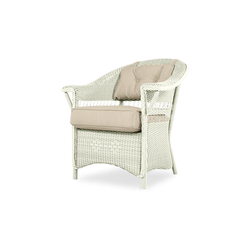 Nantucket Outdoor Dining Armchair, Loveboat Saffron, Ivory