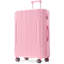 Valise rigide, valises en ABS léger et durable avec roues doubles, bagage à carreaux extensible de 28 pouces (rose)