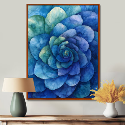 «Blue Hortensia Vortex V», impression sur toile