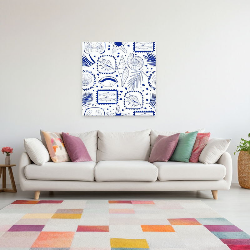 Impression d'art mural nautique abstrait, 48" H x 48" W