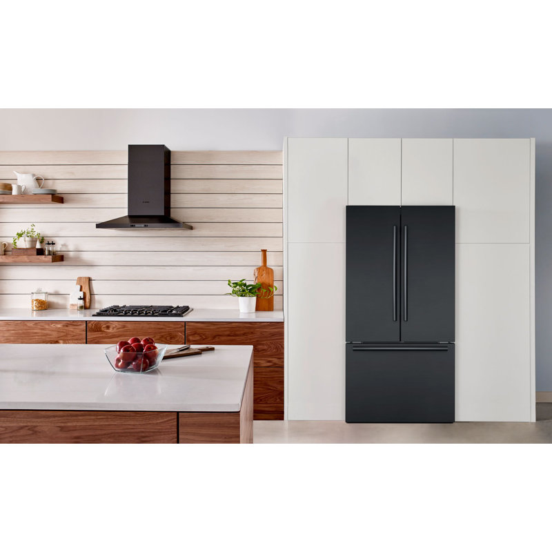 800 Series Bosch 36" Counter Depth 20.8 cu. ft. Smart ENERGY STAR French Door Refrigerator with Flex Bar