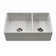 Houzer 33 in Grey Fireclay Apron Front Farmhouse 60/40 Double Small Right Bowl Sink - PTD-6040 GR