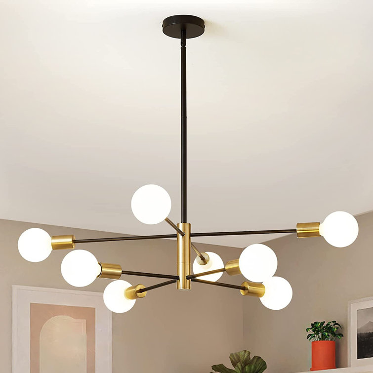 Cobina 8 - Light Dimmable Sputnik Modern Linear Chandelier