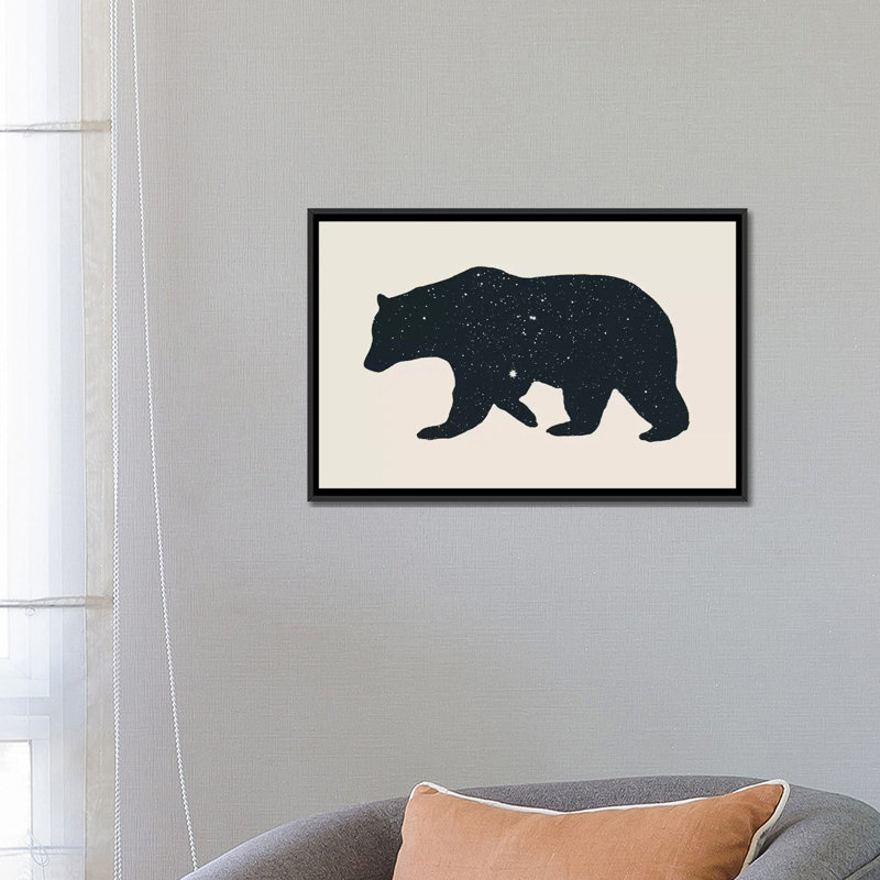 «Bear», impression sur toile tendue, H 8 po x l 12 po x P 0,75 po, Pas de tapis, Toile tendue