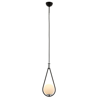 Modern Industrial Chandelier, Black & White, 47.2 x 7.9 inches | Durable Metal Body with Glass Cap | 1 x G9 Max 40W Socket | Scandinavian Novelty Design | Perfect for Dining Room, Living Room & Kitchen Lighting