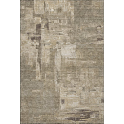 Premium Machine Washable Elize AMF1338 Blocks Rug