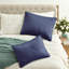 Ensembles de literie réversible surdimensionnés bleu marine, microfibre de polyester avec rembourrage hypoallergénique pour lit double / grand
