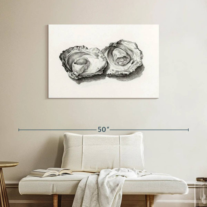 Yarlin Two Opened Oysters, 26" H x 39" W