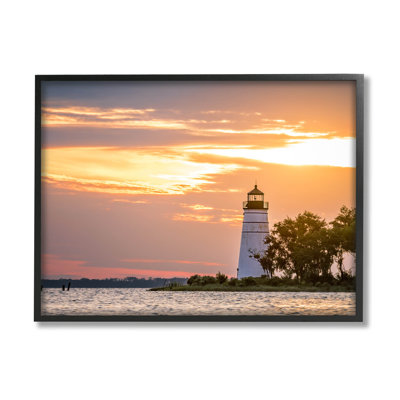 " Nautical Lighthouse Sunset Horizon " by Andy Crawford