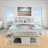 Coastal Duvet Cover Set - Vintage Beige Minimalism Floral Blossoms-94672867