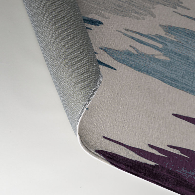 Tapis intérieur et extérieur gris Watercolor, Rectangulaire 3 pi x 5 pi