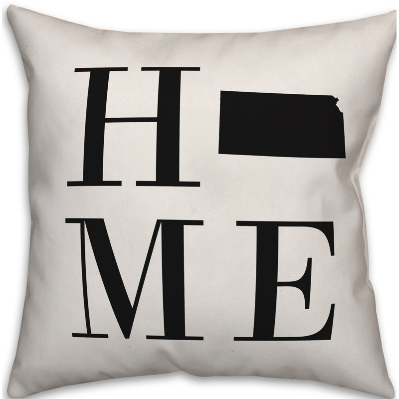 Alabama Home State Indoor/Outdoor Throw Pillow, Kansas