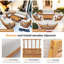Ensemble de 2 chaises de patio en bois d'acacia avec coussins