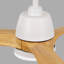 Hot sales Ventilateur de plafond intérieur doré de 52 pouces avec lumière DEL à intensité variable et 5 pales en bois massif avec moteur à courant continu réversible