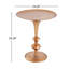 Petite petite table de bout ronde dorée, hauteur 29,3 po, décor métallique rétro