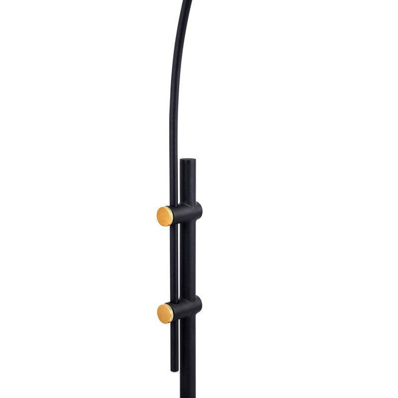 Lampe sur pied DEL noire 75 po Remola