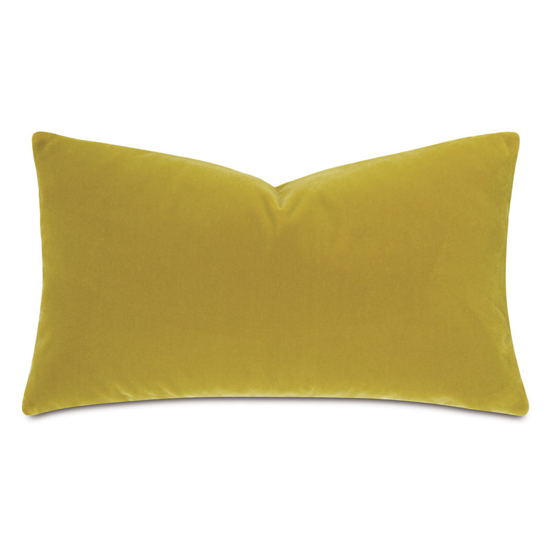 Capra Square Pillow Cover & Insert, Citron, 11" x 21"