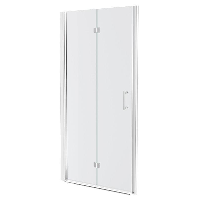 Porte de douche pliante sans cadre avec verre trempé l 32 po x H 72 po