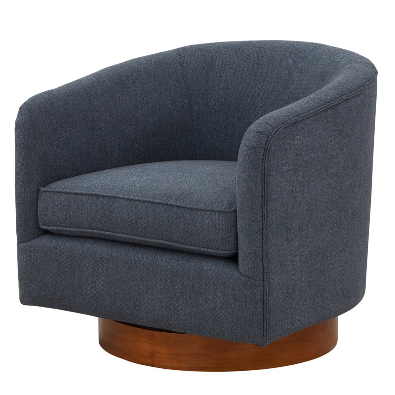 Chaise pivotante en tissu bleu Miramar