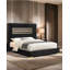 Contemporary Style Black Eastern King Size Bed Upholstered Fabric Bedroom Furniture Platform Bedframe