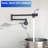 Wall Mount Kitchen Faucet - Pot Filler, Matte Black, Single Hole, 360 Rotatable, Two Handles, Save Counter Space Mounted Filler-130816177