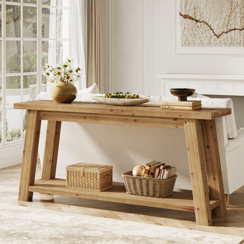 178cm Solid Wood Console Table, Natural