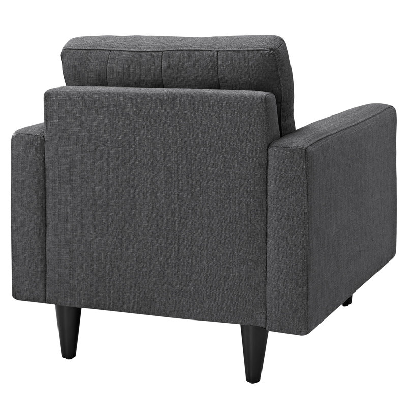 Fauteuils capitonnés Modway Empress, gris