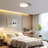 Modern LED Close To Ceiling Light, Round Flush Mount Ceiling Lighting Fixture, Matte White With Wood Accent, Minimalist Kitchen Light Fixtures For Bedroom, Entryway, Living Room-100023139-100023140