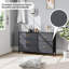 Leahla Steel 100cm W 5 - Drawer Chest of Drawers-1365422535