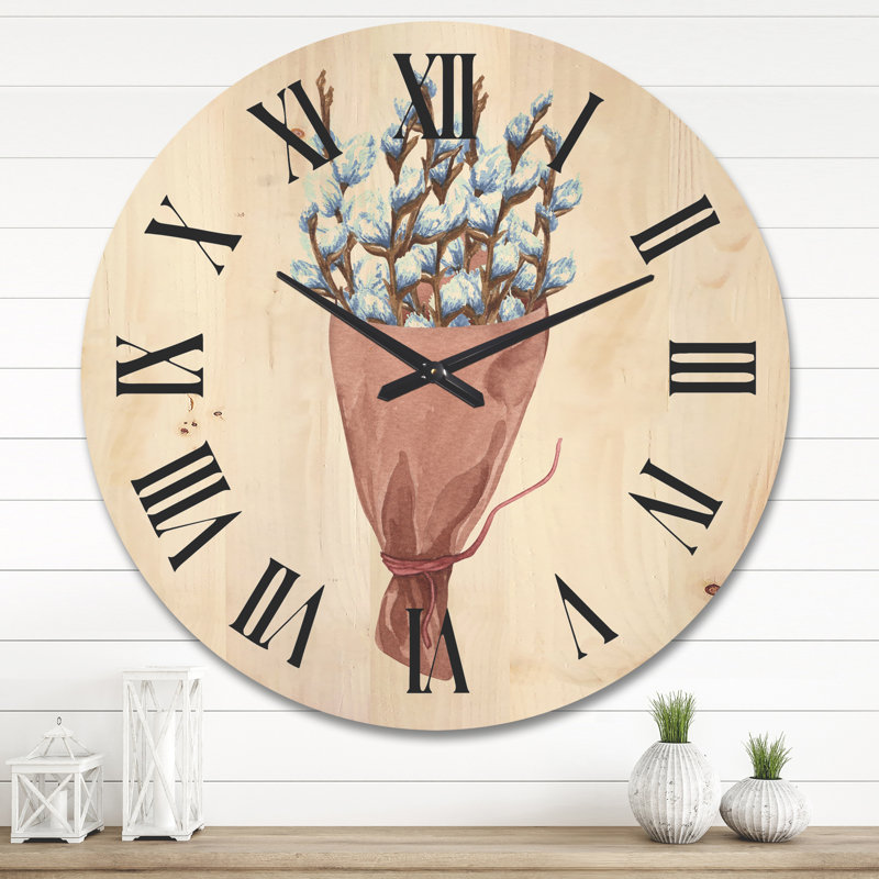 Horloge murale Bunch of Pussy Willow, Grand