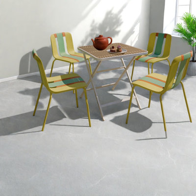 Ensembles de table de salle à manger portatifs (doit inclure la table et la chaise), métal moderne