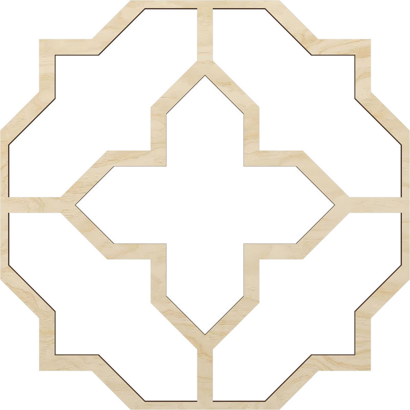 Laird Decorative Ceiling Fretwork, Pink, 66.83" H x 66.83" W x 0.375" D