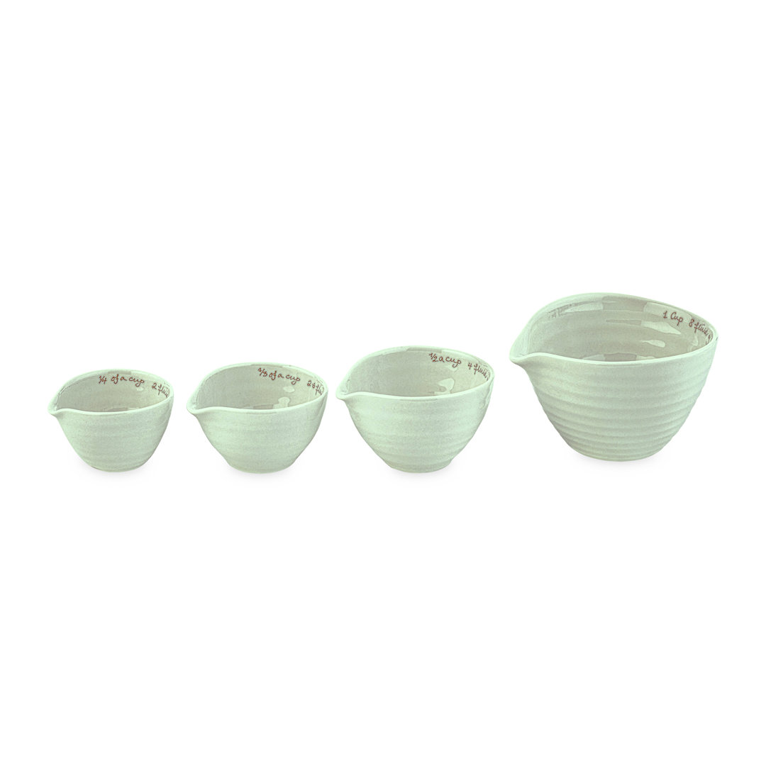Portmeirion Sophie Conran Celadon Measuring Cups 5.5" (Set of 4) Portmeirion
