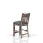 Tabouret de comptoir rustique gris pour deux - rembourré, H 40,31 po, l 17,26 po, P 23,74 po, bois massif + siège à 2 tabourets de construction, matériau, hauteur, largeur, profondeur, 23,1 lb