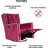 Khyara 30" Wide Contemporary Soft Touch Swivel Rocker Recliner, Manual Recliner Chair-879834171