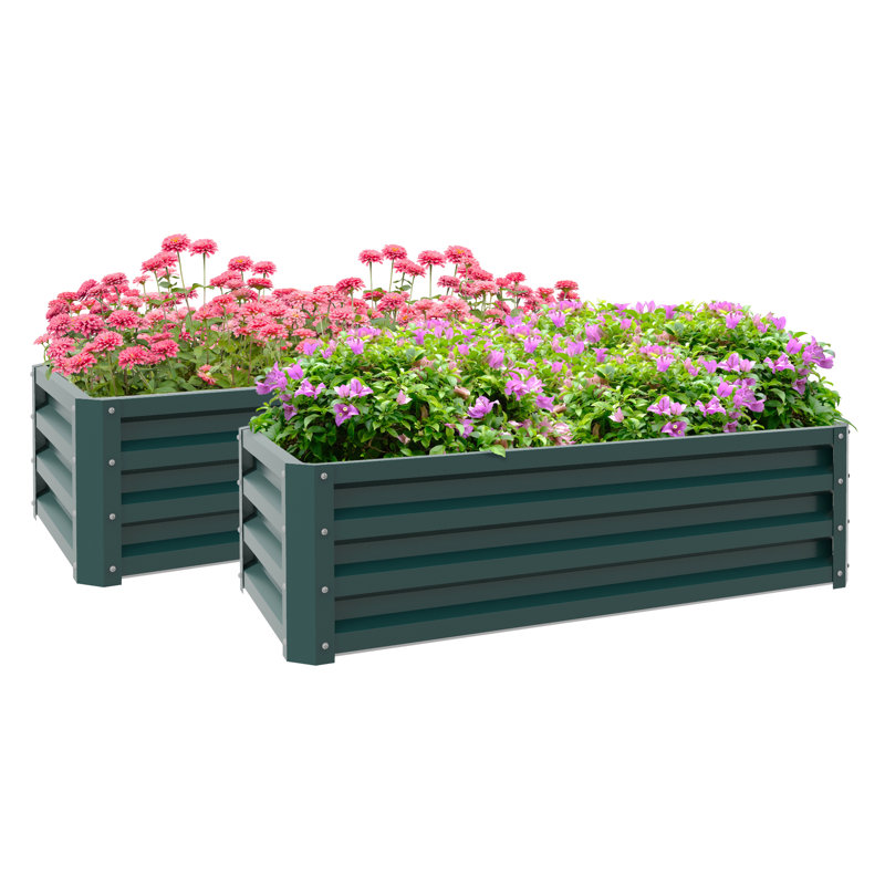 Bruun Metal Garden Bed Set, Green