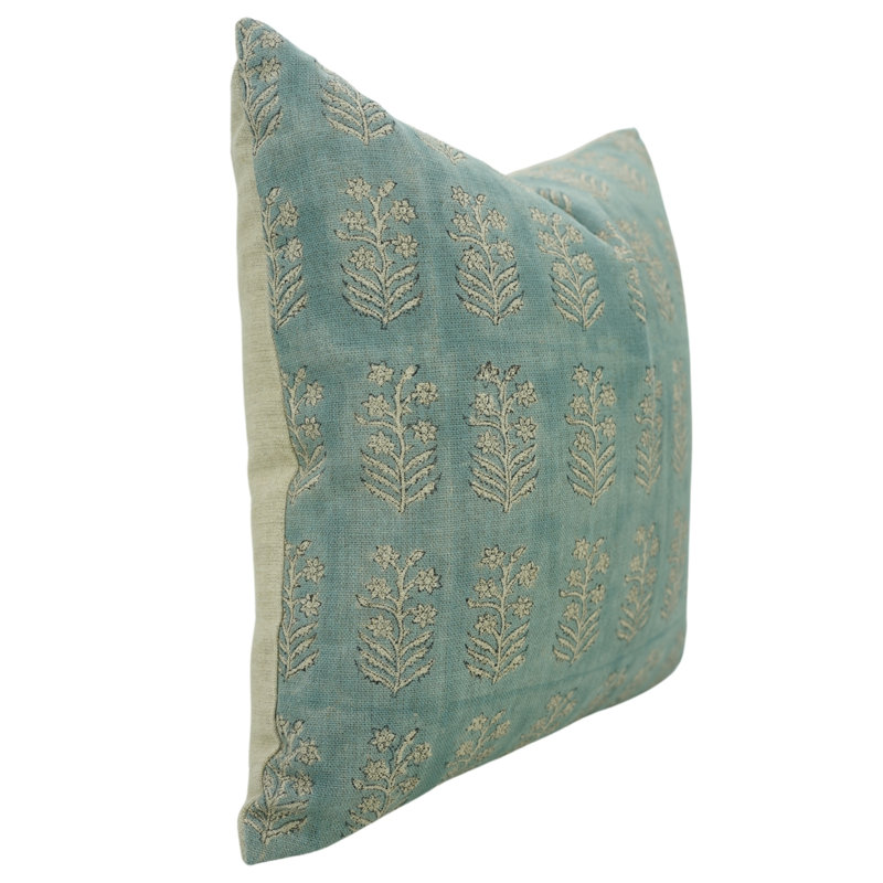 Coussin décoratif en lin épais fabriqué à la main Fabradine Indradhanush Boho - 22 x 22 pouces, 22 po x 22 po