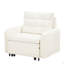 Fauteuil-lit 3 en 1, méridienne extra longue 80 po avec chargement USB, poches de rangement et boîte-1499095712