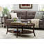 Table basse ovale avec tablette Perth Espresso-316117816