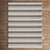 Alva Striped Handwoven Cotton Area Rug in Beige/Black