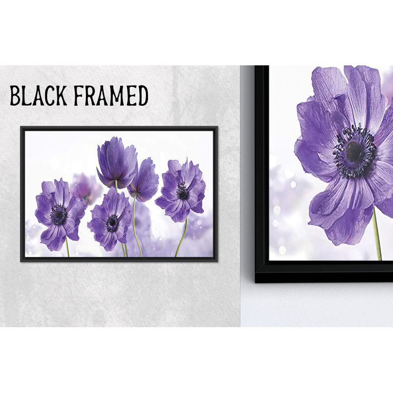 Impression sur toile Elegant Modern Flower: imprimé mural floral, 1P BlackFramedCanves, 27,6 po H x 39,4 po l