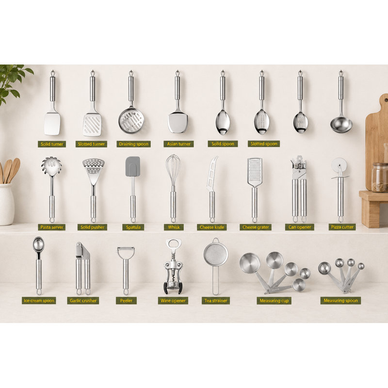 Stainless Steel Kitchen Utensil Set 28 Pcs