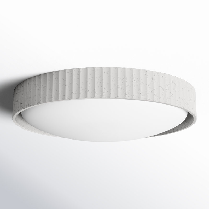 Carran-Flush Mount, Chaulk White