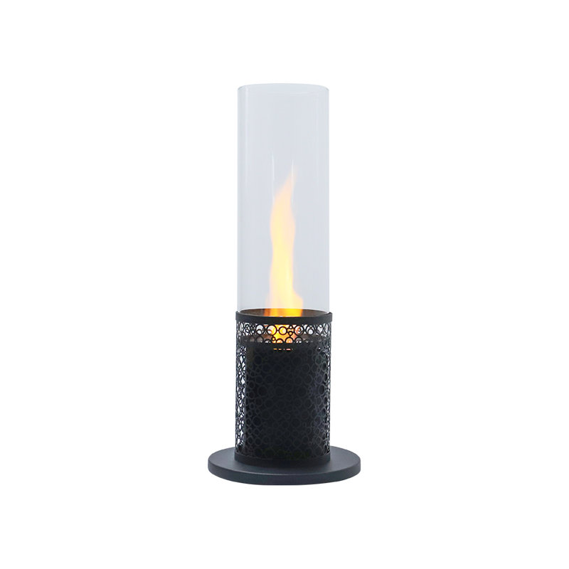 Mantra Metal Bio-Ethanol Outdoor Tabletop Fireplace with Flame Guard